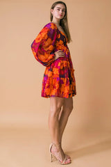 GOOD FLOWS TO ME WOVEN MINI DRESS - Flying Tomato - Flyclothing LLC