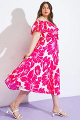 LOVE SCRIPT WOVEN MIDI DRESS - Flying Tomato - Flyclothing LLC