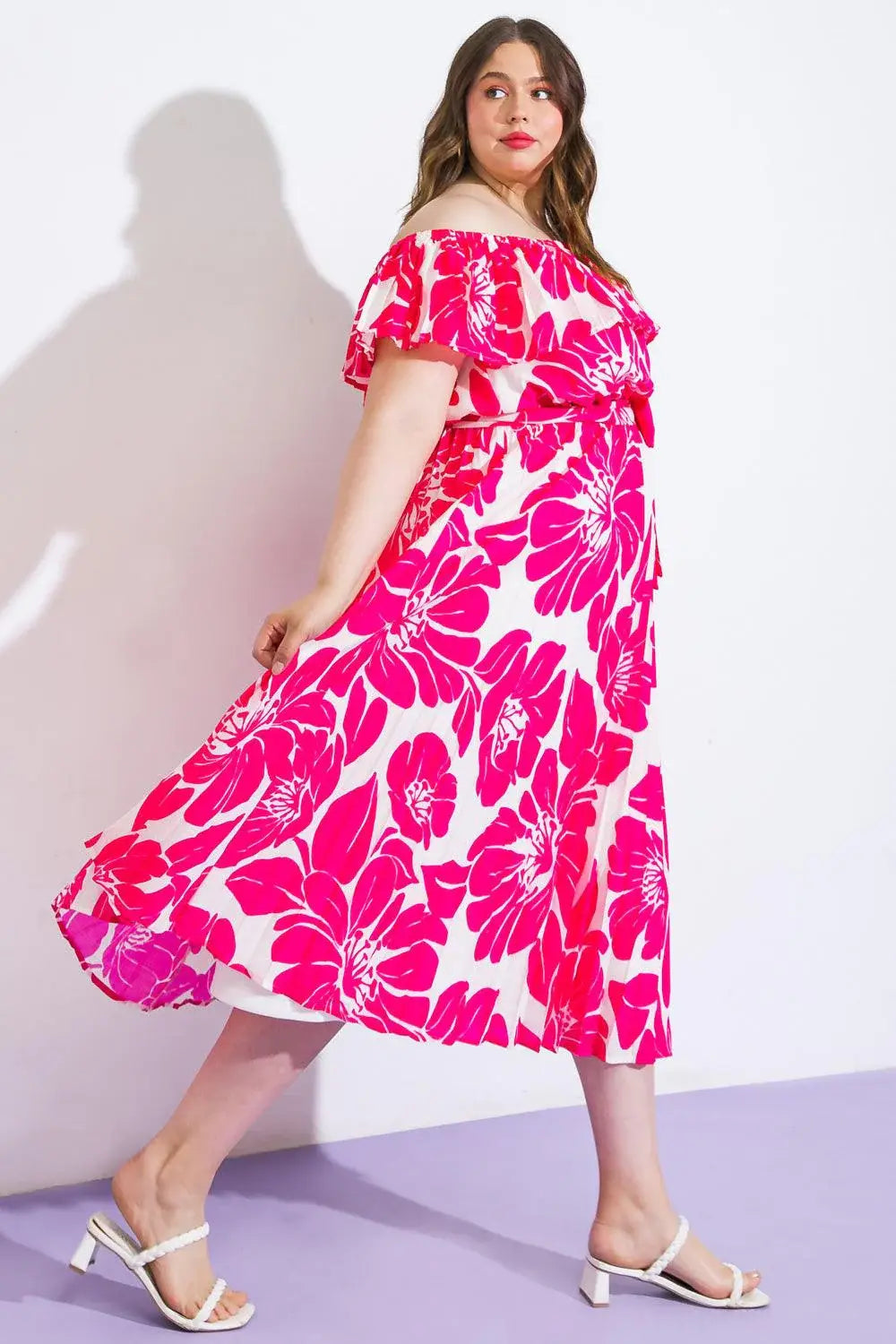 LOVE SCRIPT WOVEN MIDI DRESS - Flying Tomato - Flyclothing LLC