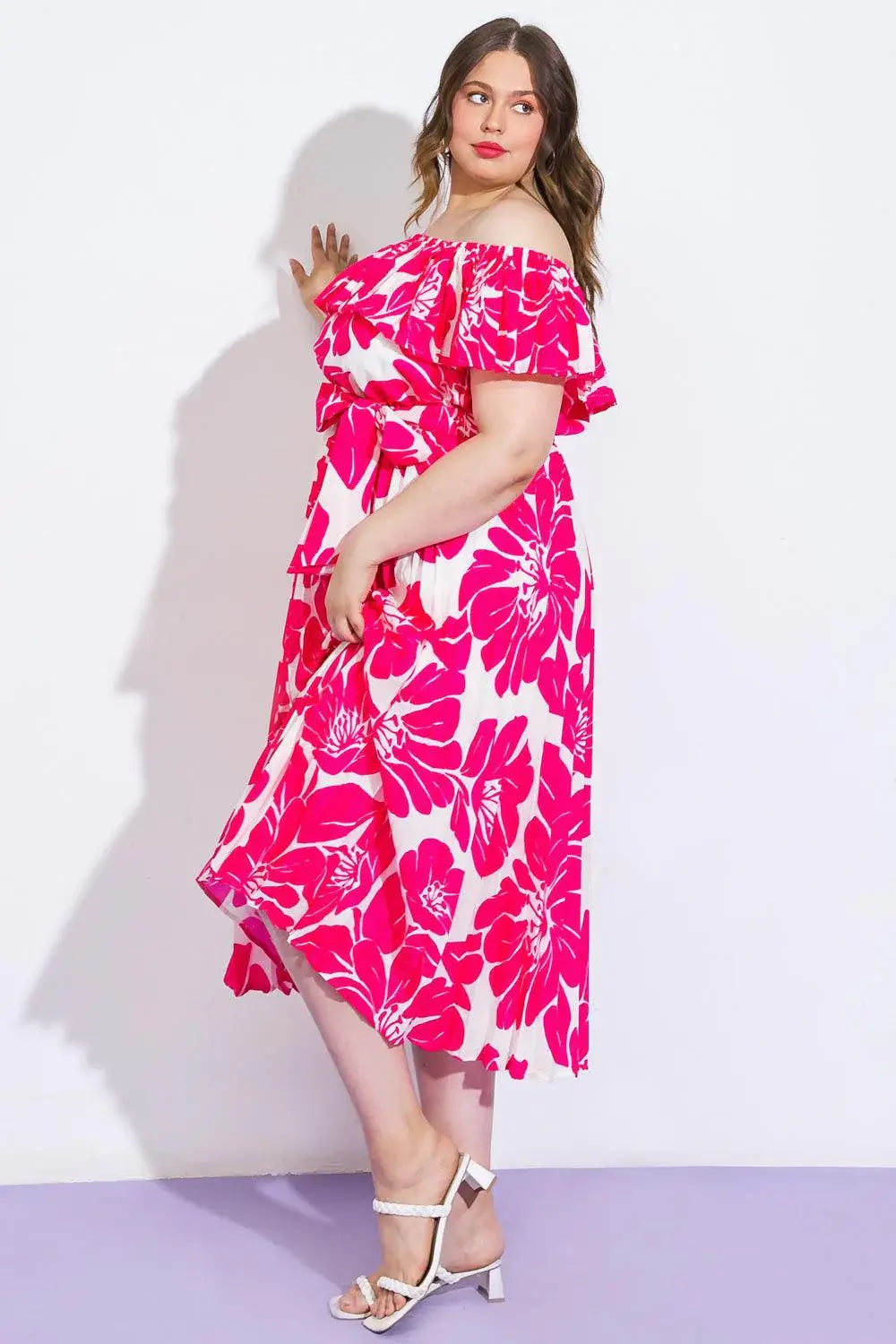 LOVE SCRIPT WOVEN MIDI DRESS - Flying Tomato - Flyclothing LLC