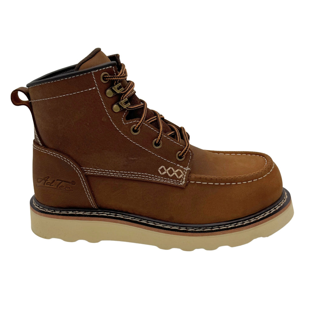 Adtec Legacy Pro: Women's 6" Moc Toe Work Boot: Whiskey Brown - [COMPOSITE TOE, EH, SRO] - AdTec - Flyclothing LLC