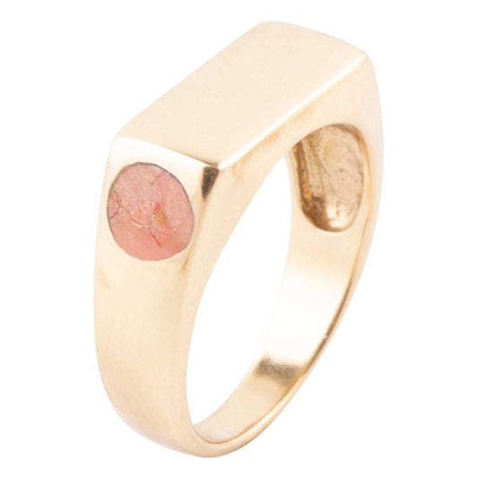 Signet Orange Sponge Coral and Bronze In The Hole Ring - Barse Jewelry - Flyclothing LLC