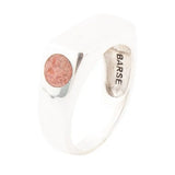 Signet Orange Sponge Coral and Sterling Silver In The Hole Ring - Barse Jewelry - Flyclothing LLC