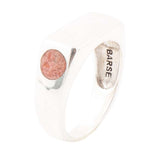 Signet Orange Sponge Coral and Sterling Silver In The Hole Ring - Barse Jewelry - Flyclothing LLC