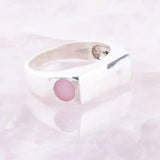 Signet Pink Opal and Sterling Silver In The Hole Ring - Barse Jewelry - Flyclothing LLC