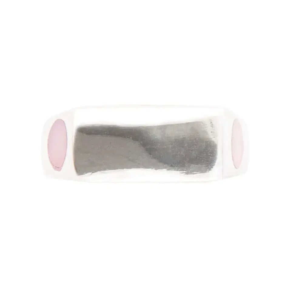 Signet Pink Opal and Sterling Silver In The Hole Ring - Barse Jewelry - Flyclothing LLC