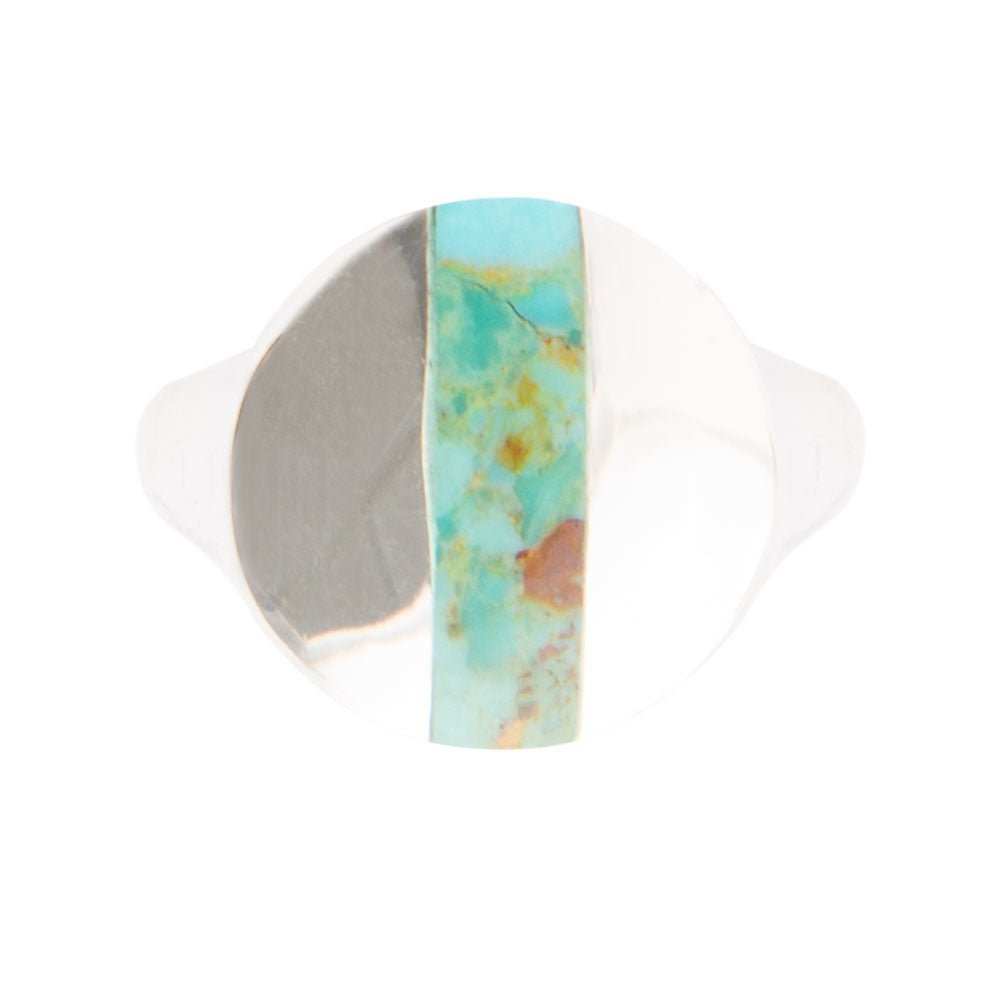 Signet Turquoise and Sterling Silver Circle Ring - Barse Jewelry - Flyclothing LLC