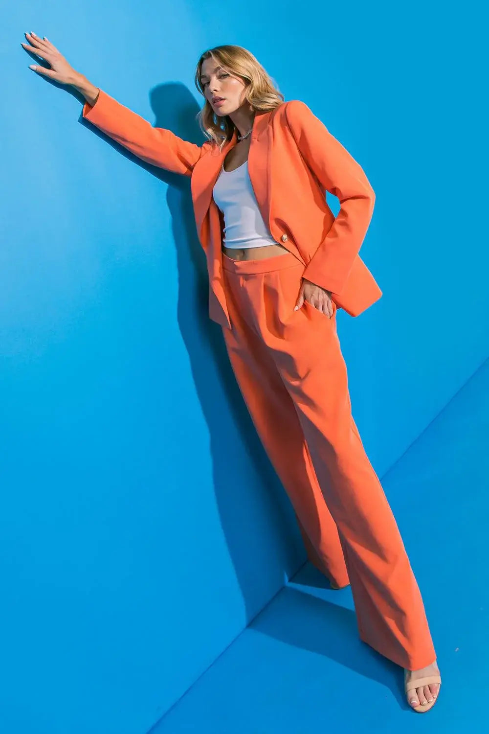 GOOD VIBES WOVEN BLAZER - Flying Tomato - Flyclothing LLC