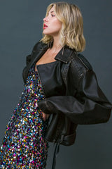 ON MY WAY UP FAUX MOTO JACKET - Flying Tomato - Flyclothing LLC