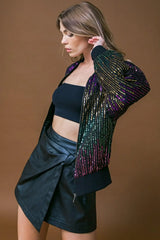 ENTERTAIN ME SEQUIN BOMBER JACKET - Flying Tomato - Flyclothing LLC
