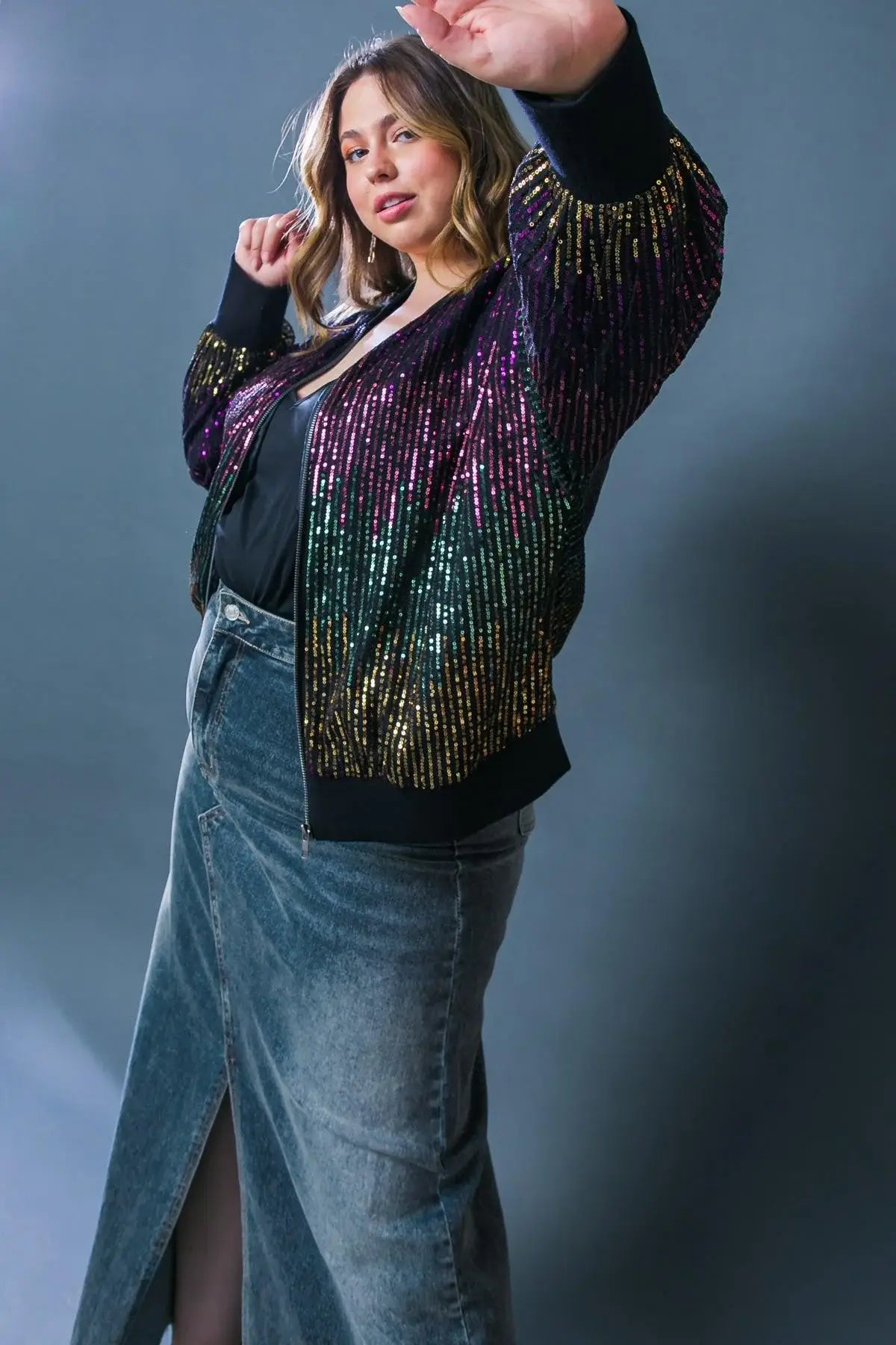 ENTERTAIN ME SEQUIN BOMBER JACKET - Flying Tomato - Flyclothing LLC