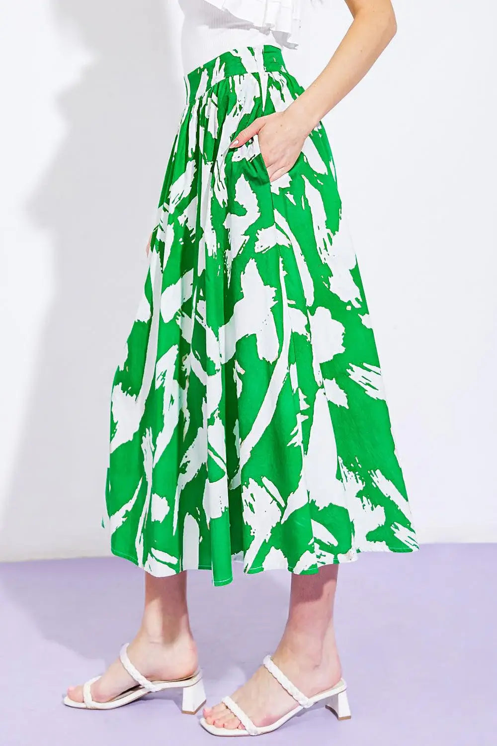 HAPPY TO BE HERE WOVEN SKIRT - Flying Tomato - Flyclothing LLC