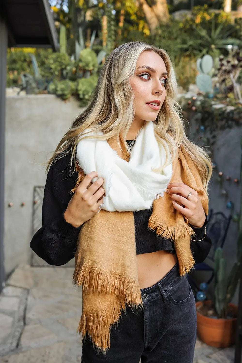 Silky Wool Ombre Scarf - Boho Clothing and Accessories - Flyclothing LLC