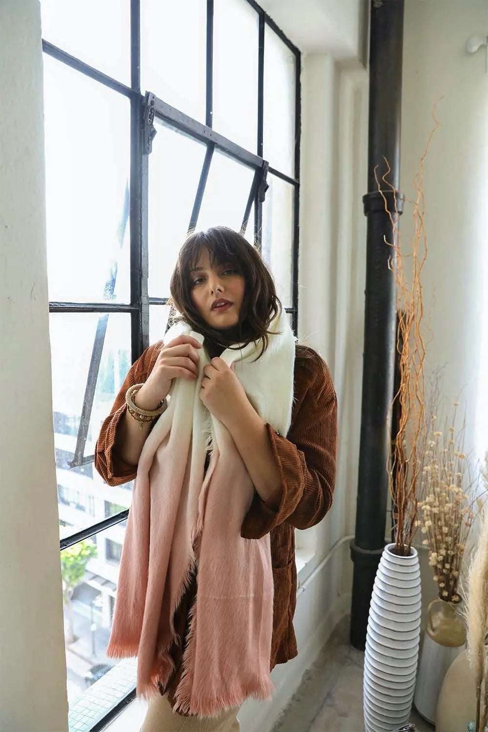 Silky Wool Ombre Scarf - Boho Clothing and Accessories - Flyclothing LLC