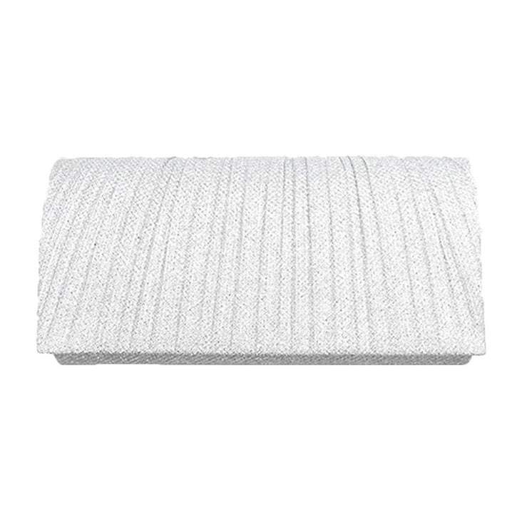 Pleated Shimmery Evening Clutch Crossbody Bag - Madeline Love - Flyclothing LLC