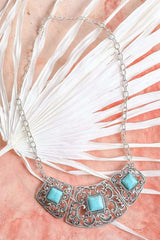 Turquoise Deco Necklace🩵 - Boho Clothing and Accessories - Flyclothing LLC