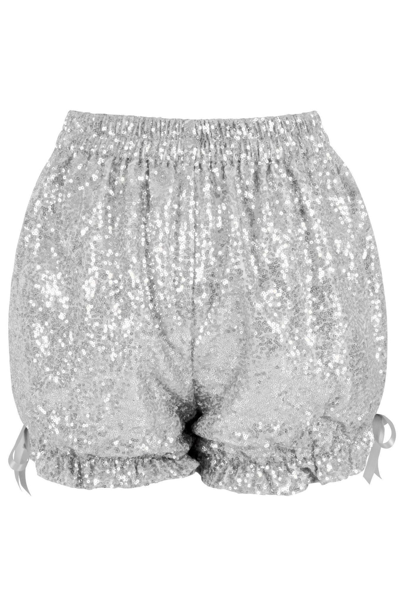Daisy Corsets LIMITED EDITION Silver Sequin Bloomers - Daisy Corsets