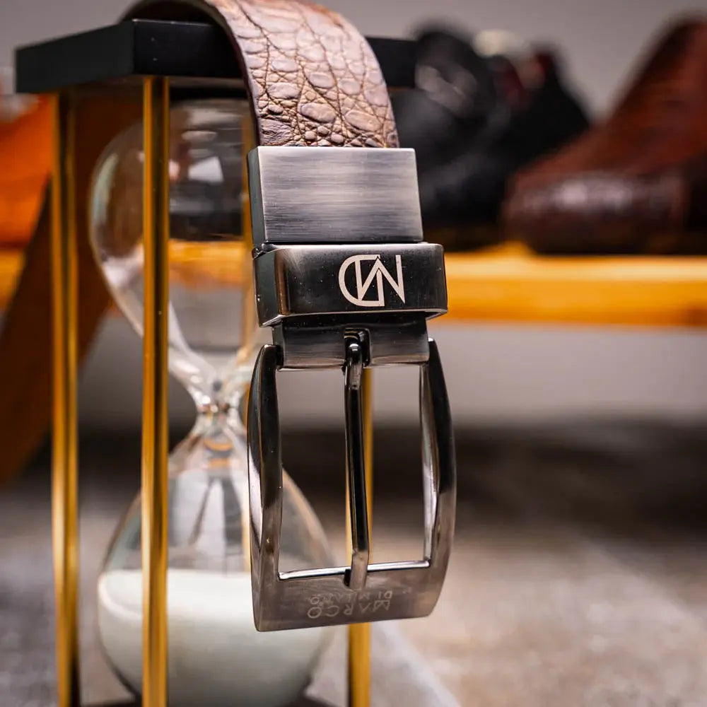 Silvio Belt Washed Brown - Marco Di Milano - Flyclothing LLC