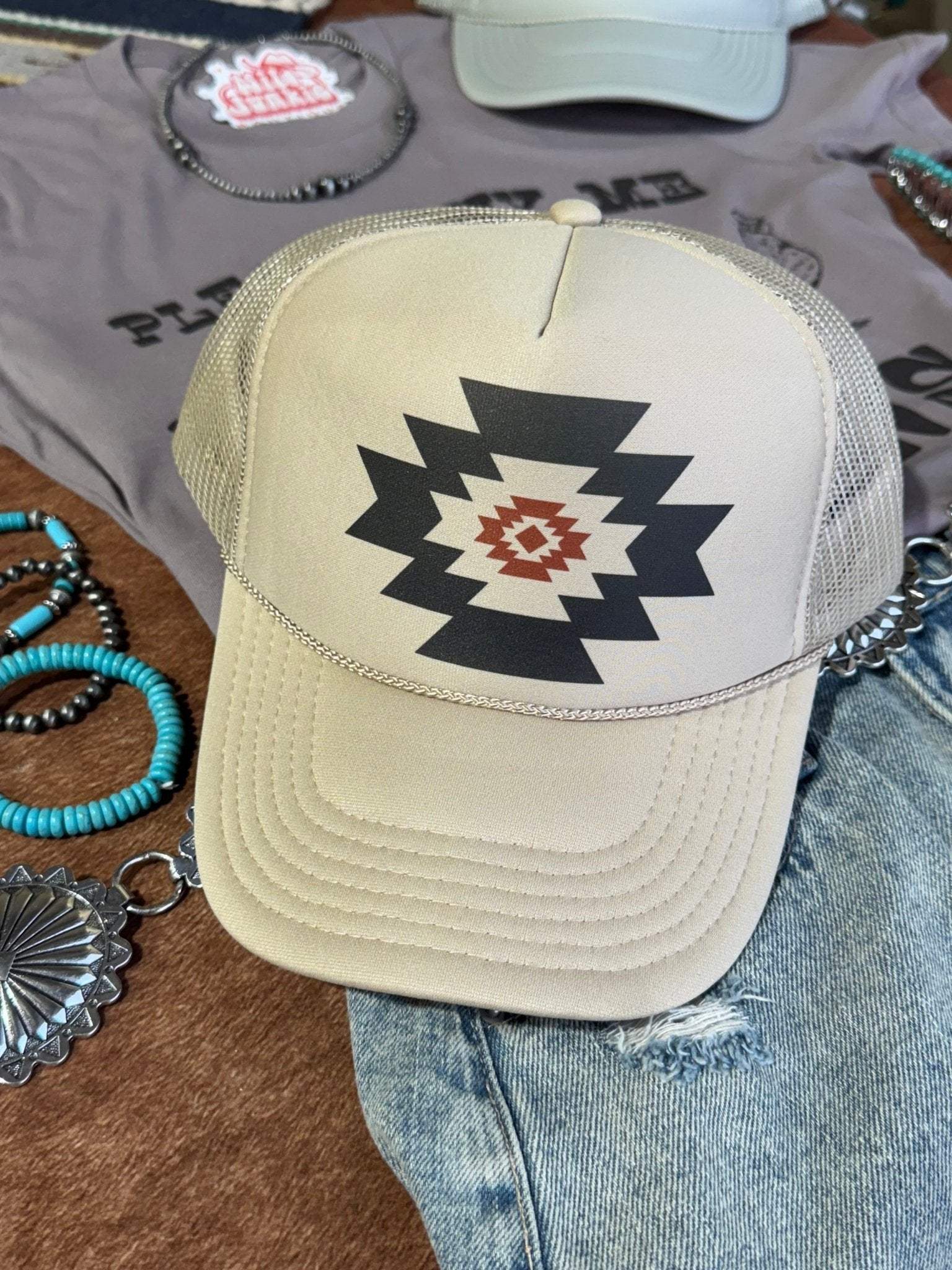 Simple Aztec Trucker Hat - Wild Junkie - Flyclothing LLC