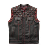 Sinister - Men's Motorcycle Leather Vest - First Manufacturing Company - Flyclothing LLC