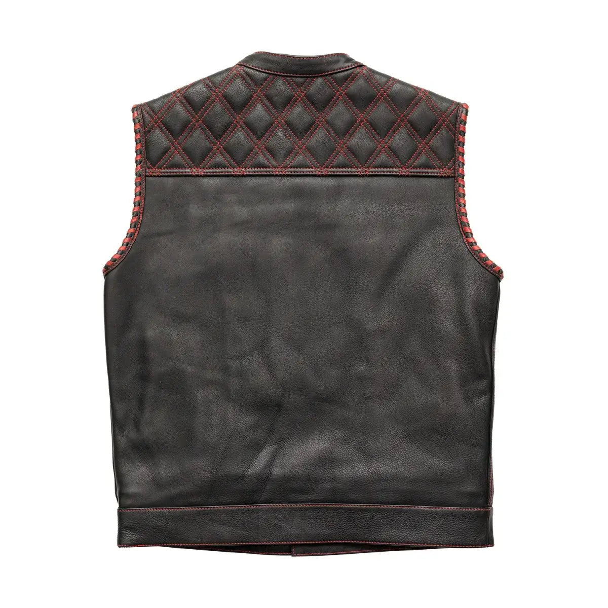 Sinister - Men's Motorcycle Leather Vest - First Manufacturing Company - Flyclothing LLC