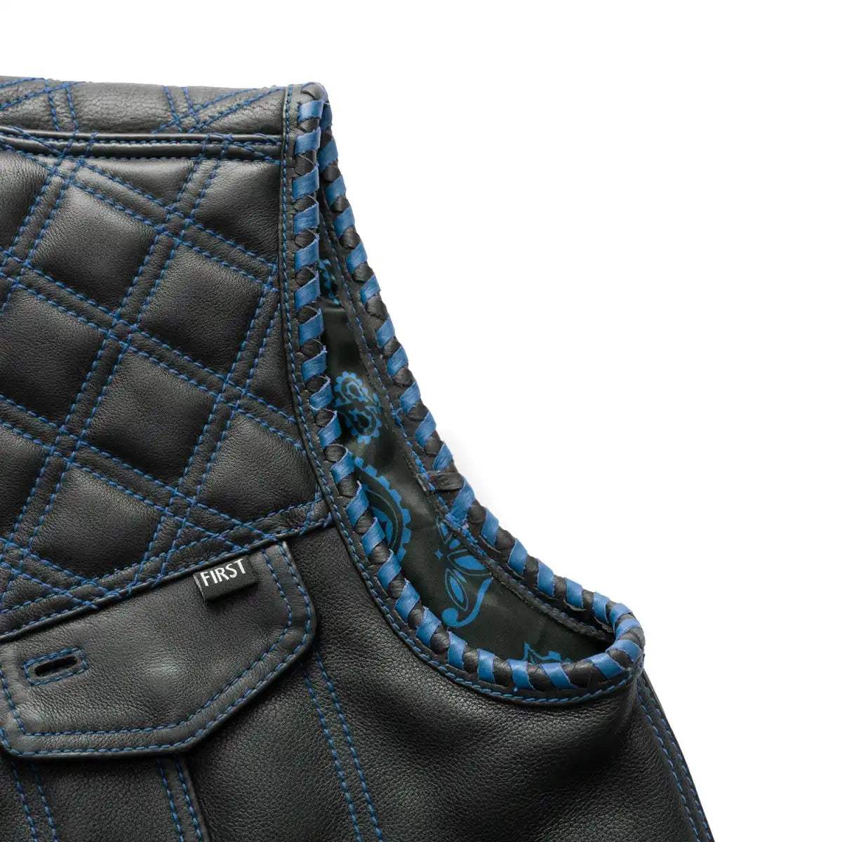 Sinister - Men's Motorcycle Leather Vest - First Manufacturing Company - Flyclothing LLC