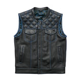 Sinister - Men's Motorcycle Leather Vest - First Manufacturing Company - Flyclothing LLC