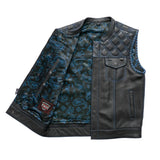 Sinister - Men's Motorcycle Leather Vest - First Manufacturing Company - Flyclothing LLC