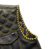 Sinister - Men's Motorcycle Leather Vest - First Manufacturing Company - Flyclothing LLC