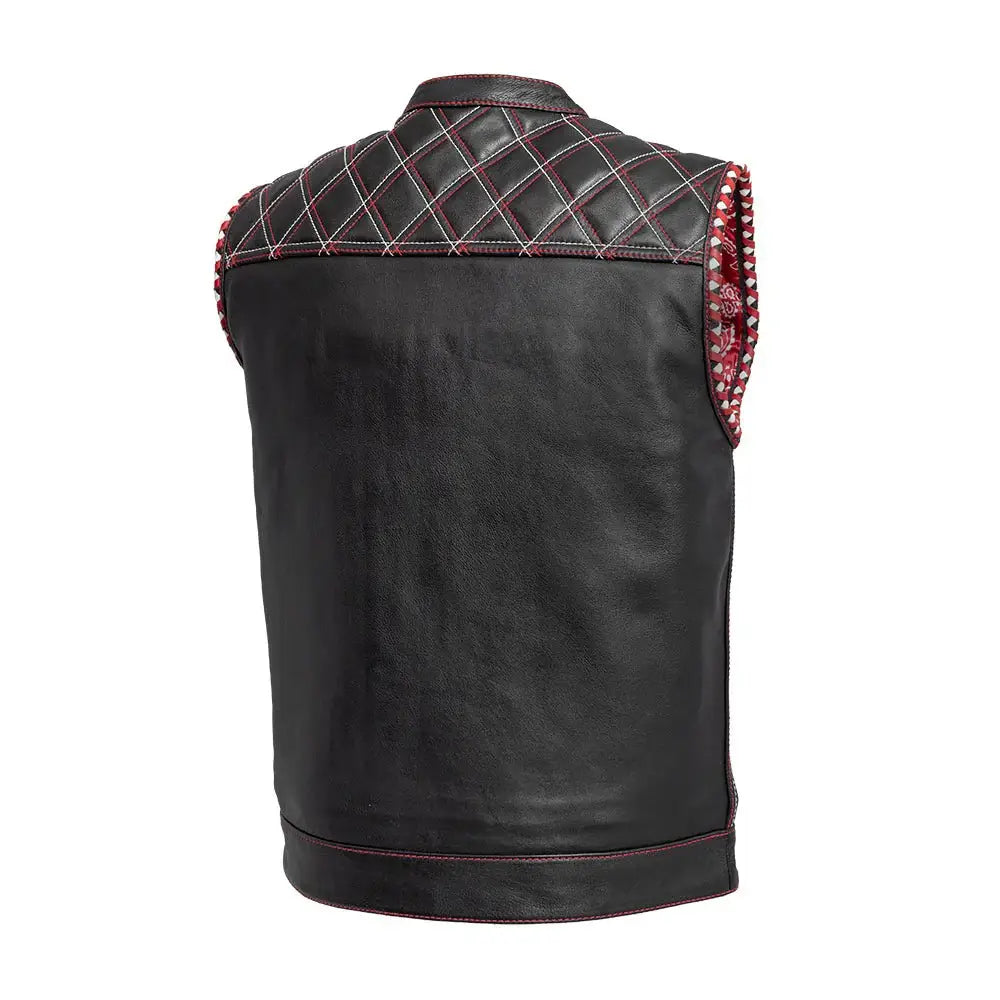 Sinister - Men's Motorcycle Leather Vest - First Manufacturing Company - Flyclothing LLC