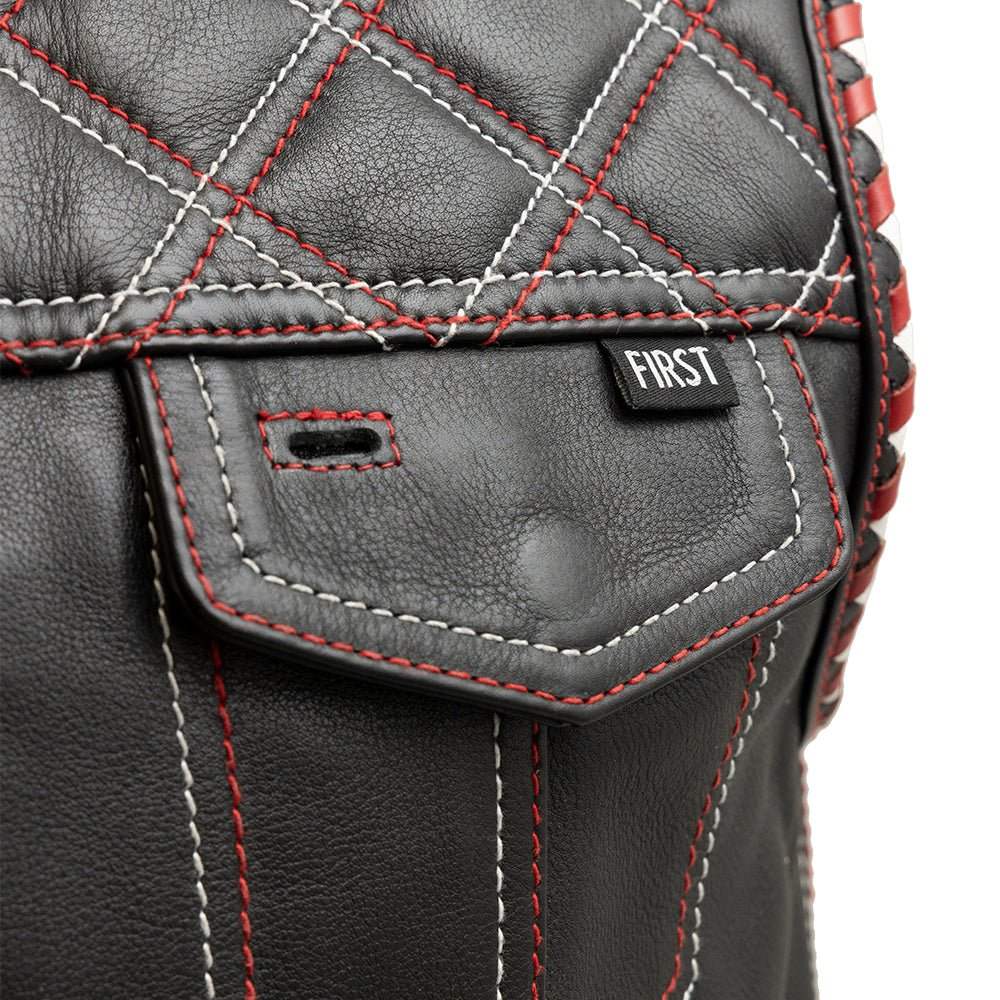 Sinister - Men's Motorcycle Leather Vest - First Manufacturing Company - Flyclothing LLC
