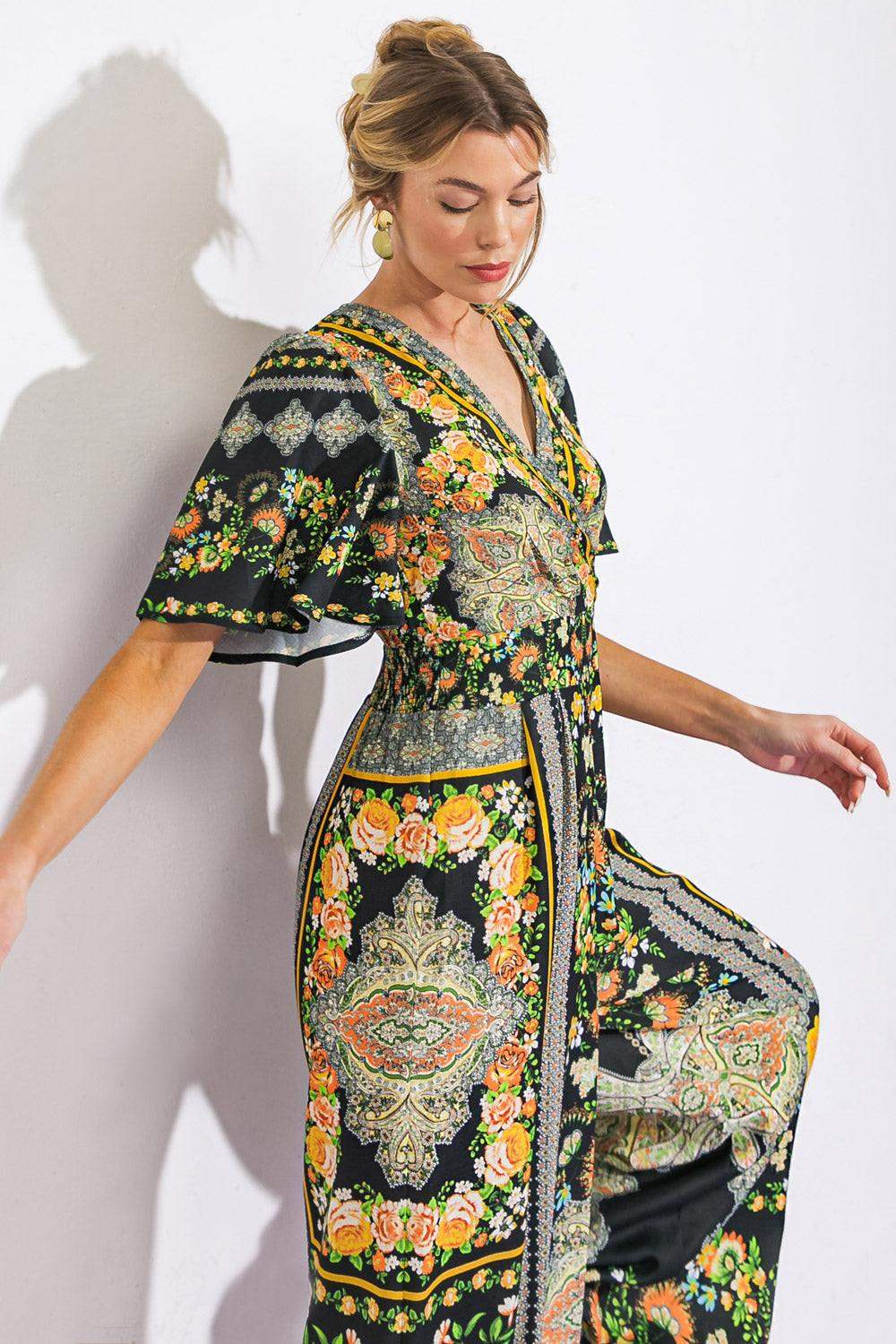 COASTAL BREEZE WOVEN JUMPSUIT - Flying Tomato - Flyclothing LLC