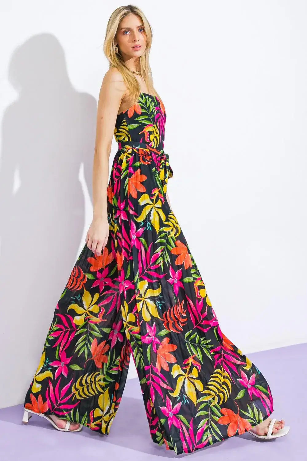 BLOSSOMING WITH JOY WOVEN JUMPSUIT - Flying Tomato - Flyclothing LLC