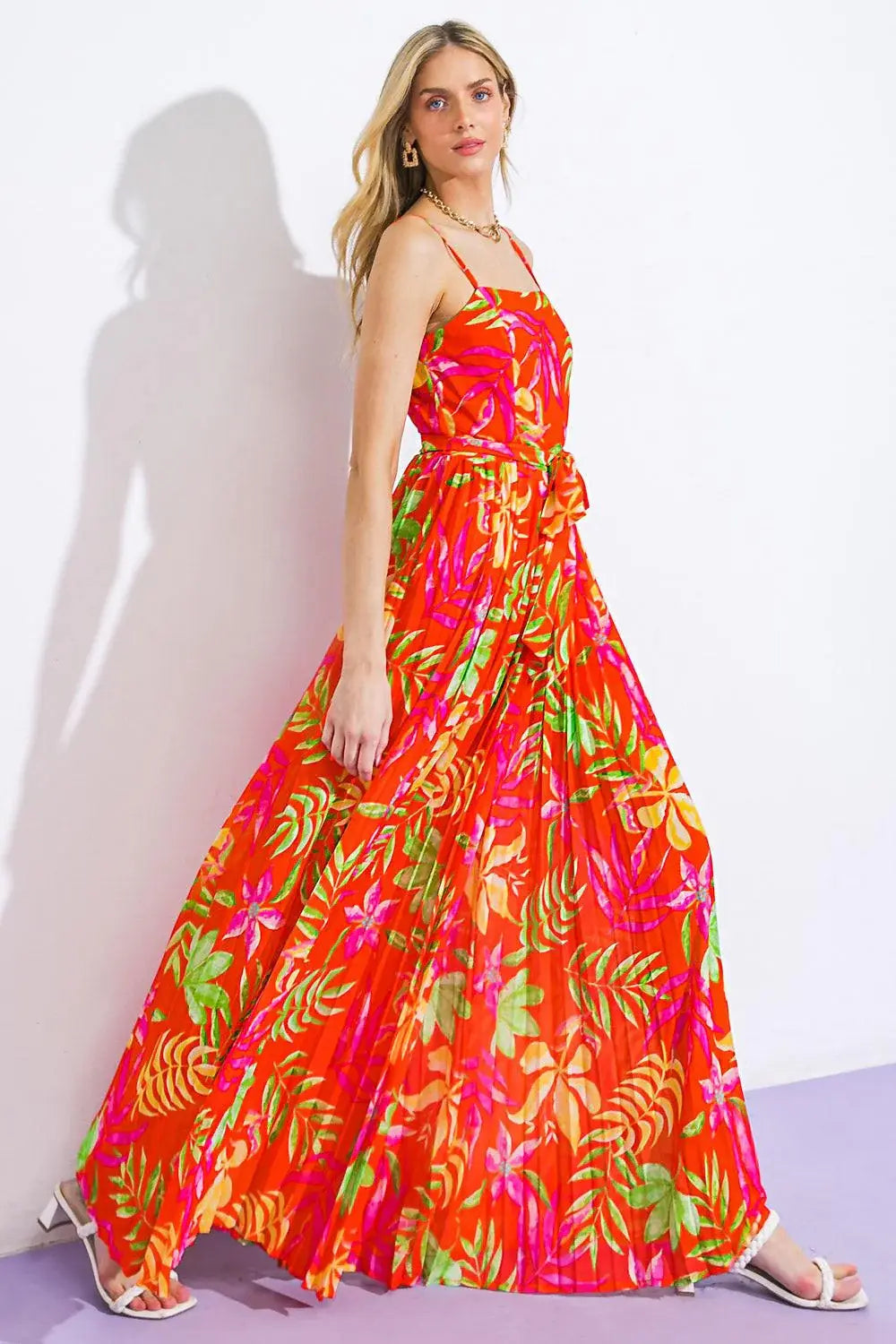 BLOSSOMING WITH JOY WOVEN JUMPSUIT - Flying Tomato - Flyclothing LLC