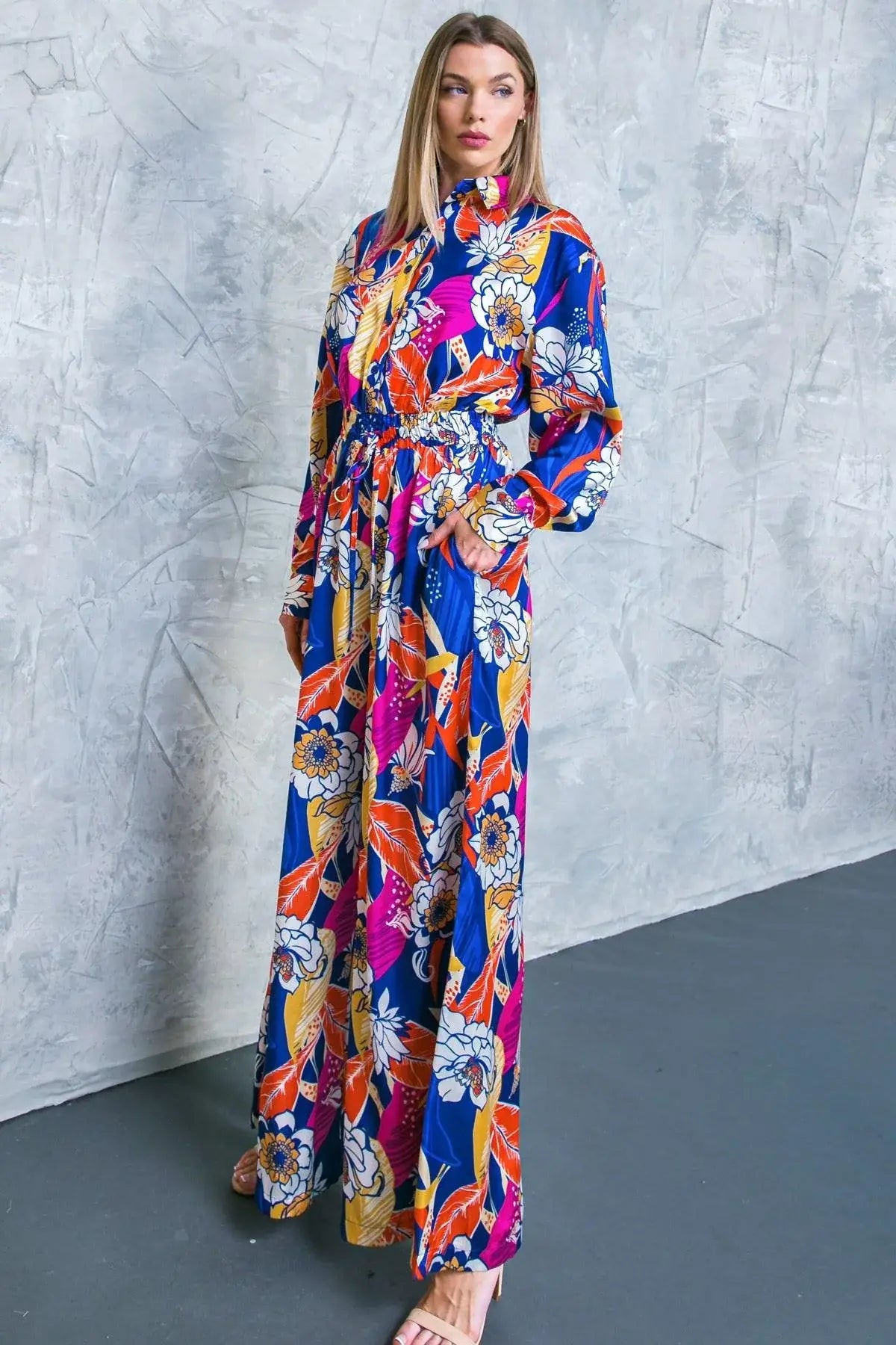 BLOOMING HOPE WOVEN JUMPSUIT - Flying Tomato - Flyclothing LLC