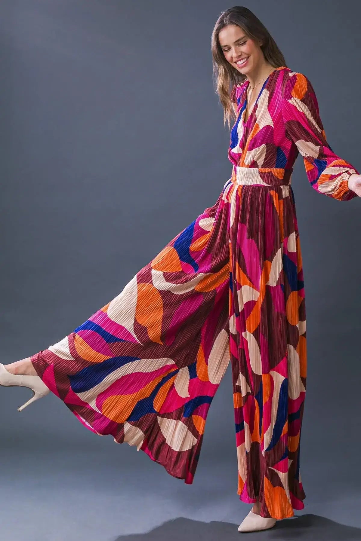 SET A TREND PLISSE JUMPSUIT - Flying Tomato - Flyclothing LLC