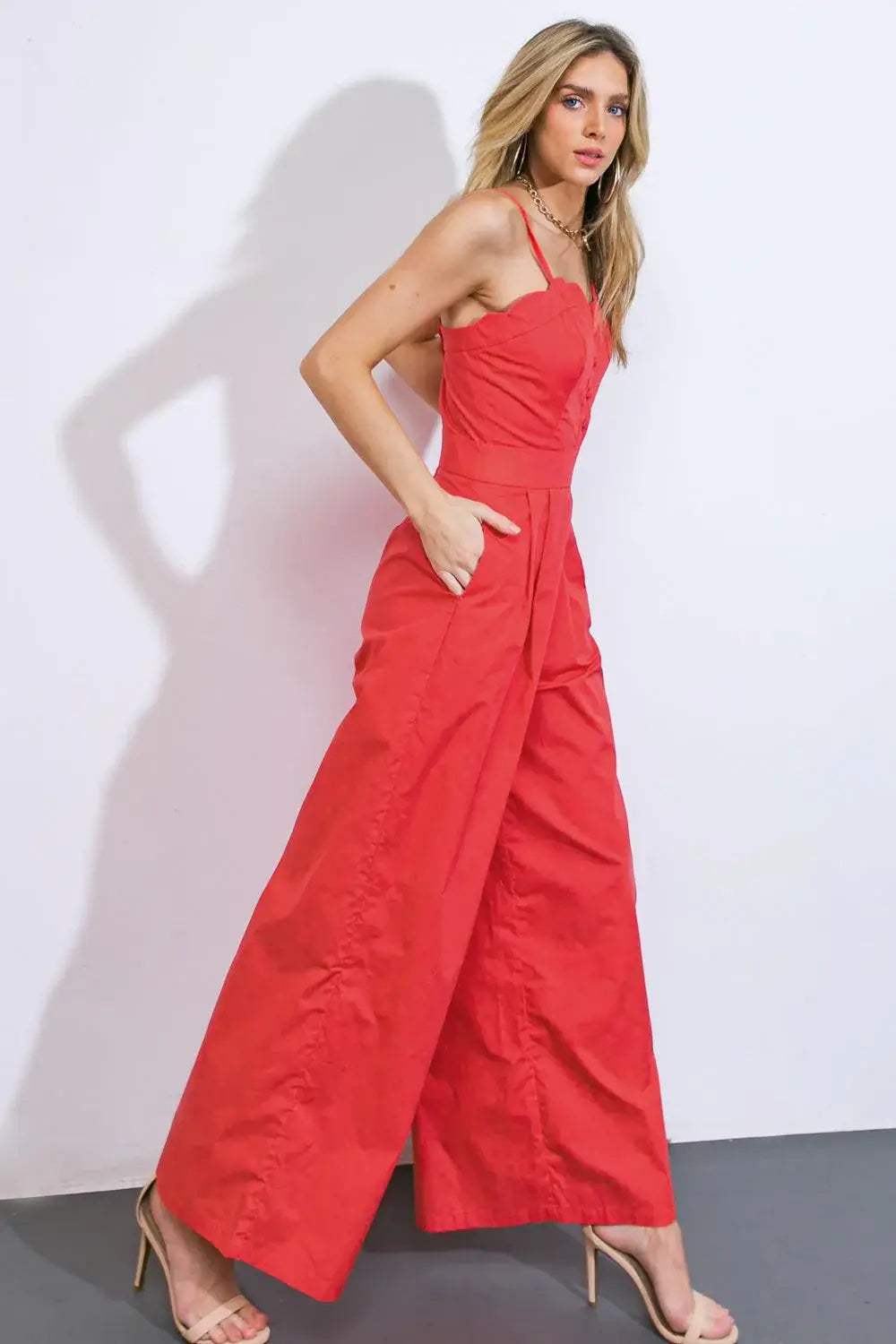 A BEAUTIFUL FEELING WOVEN JUMPSUIT - Flying Tomato - Flyclothing LLC