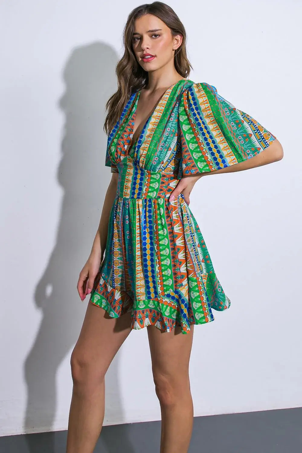 REFRESHING BEAUTY WOVEN ROMPER - Flying Tomato - Flyclothing LLC