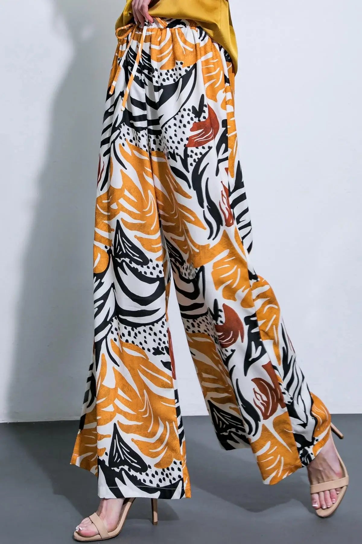 WHERE THE WIND WOVEN MIDI PANTS - Flying Tomato - Flyclothing LLC