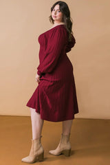 KEEP LOOKING UP SWEATER MIDI DRESS - Flying Tomato - Flyclothing LLC