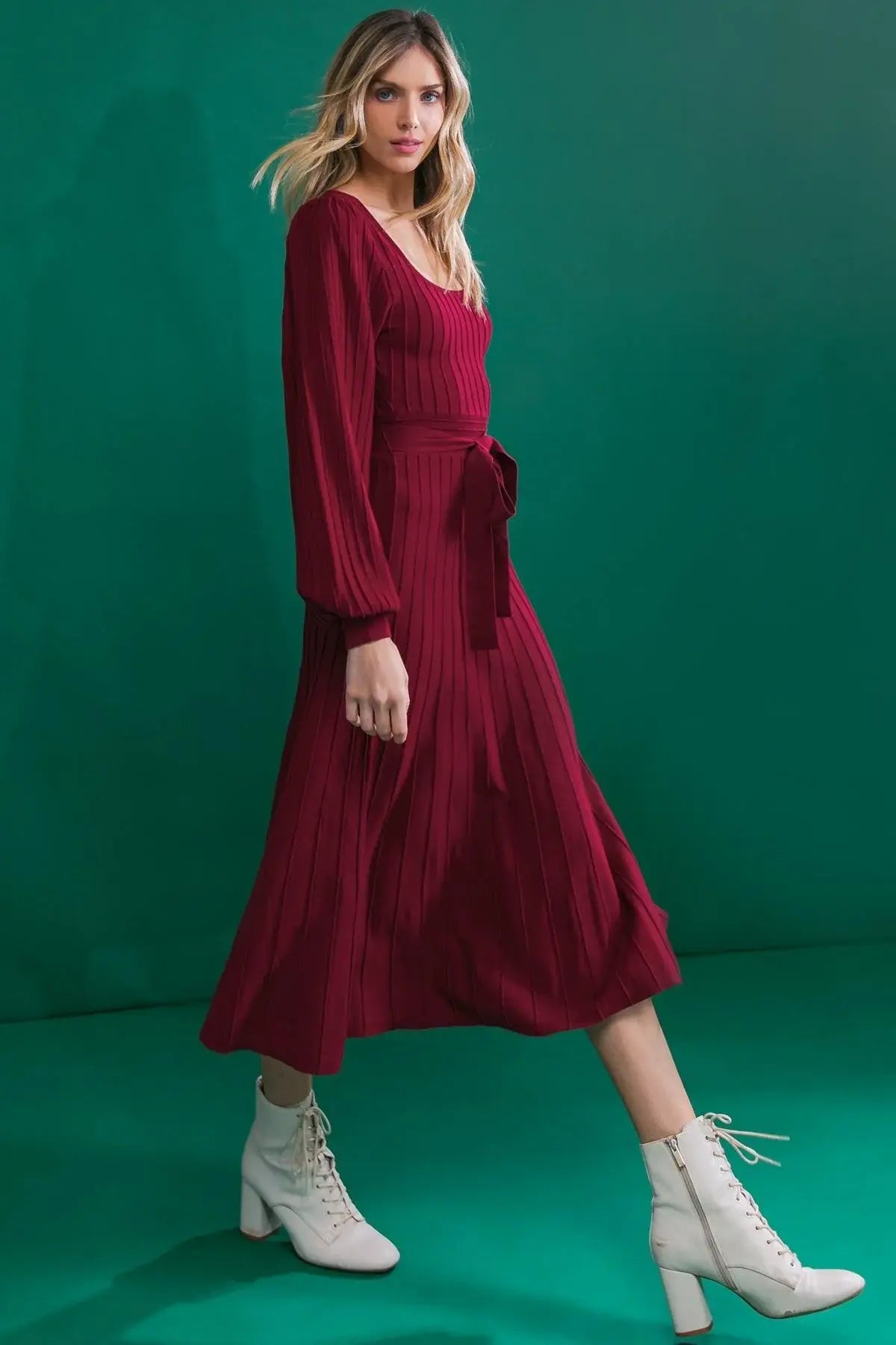 KEEP LOOKING UP SWEATER MIDI DRESS - Flying Tomato - Flyclothing LLC