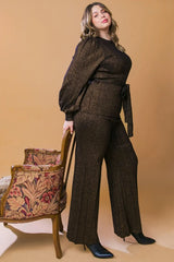 STUNNING STANCE METALLIC SWEATER TUNIN AND PANT SET - Flying Tomato - Flyclothing LLC