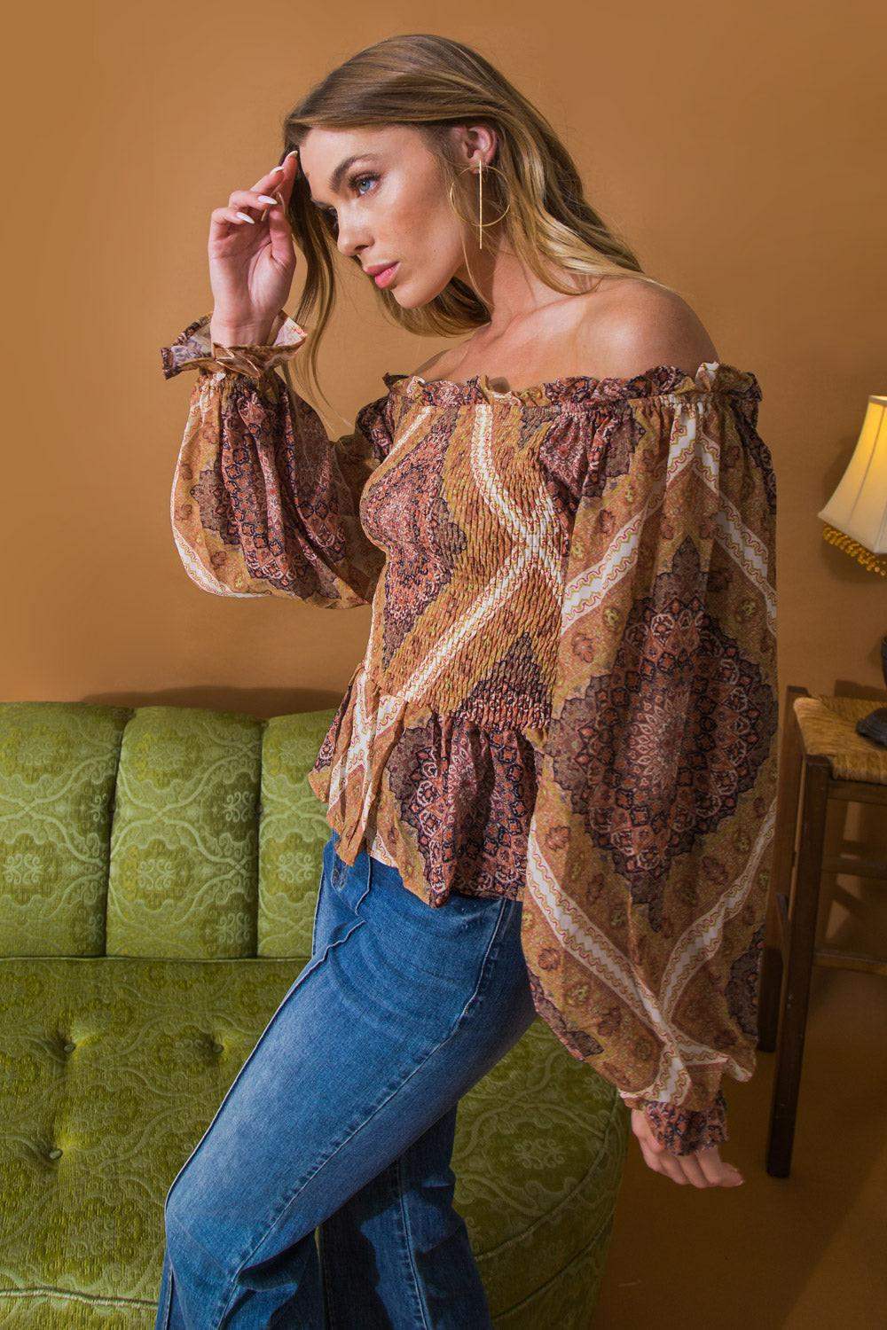 BOHO RAINBOW WOVEN TOP - Flying Tomato - Flyclothing LLC