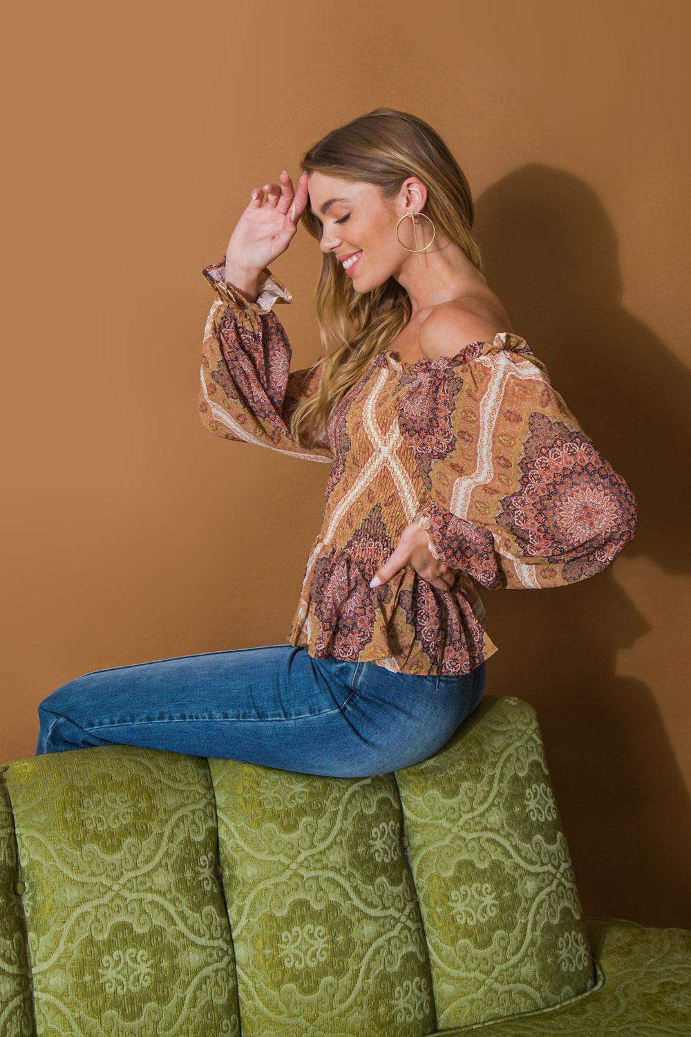 BOHO RAINBOW WOVEN TOP - Flying Tomato - Flyclothing LLC