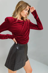 CONTINUE THIS JOURNEY VELVET CROP TOP - Flying Tomato - Flyclothing LLC