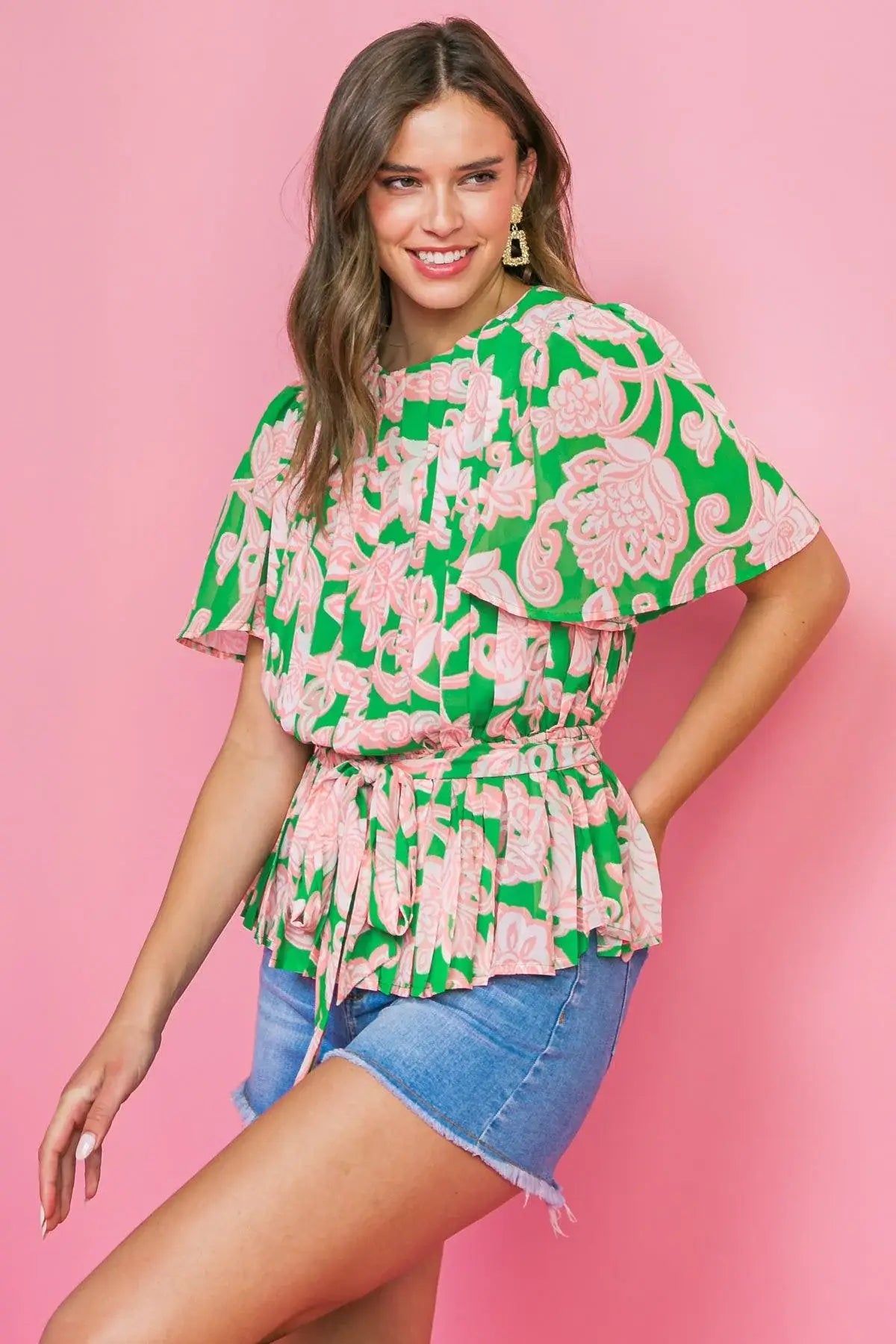 WITH YOU FOREVER WOVEN TOP - Flying Tomato - Flyclothing LLC
