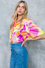 HELLO AROHA WOVEN TOP - Flying Tomato - Flyclothing LLC