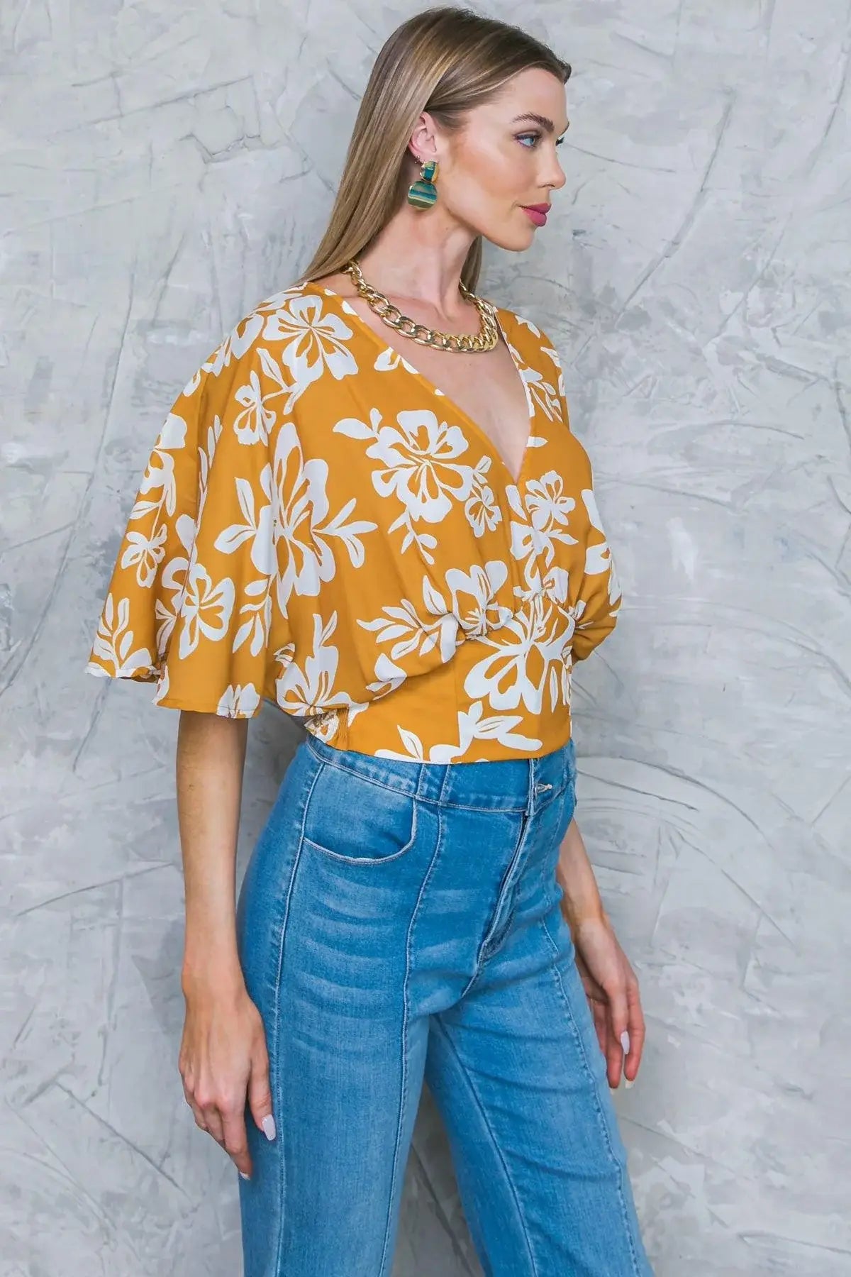 LET THE LIGHT IN BROWN WOVEN TOP - Flying Tomato - Flyclothing LLC