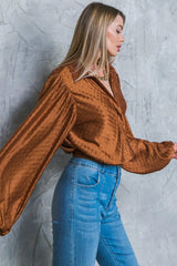 REGAL ROMANCE WOVEN TOP - Flying Tomato - Flyclothing LLC