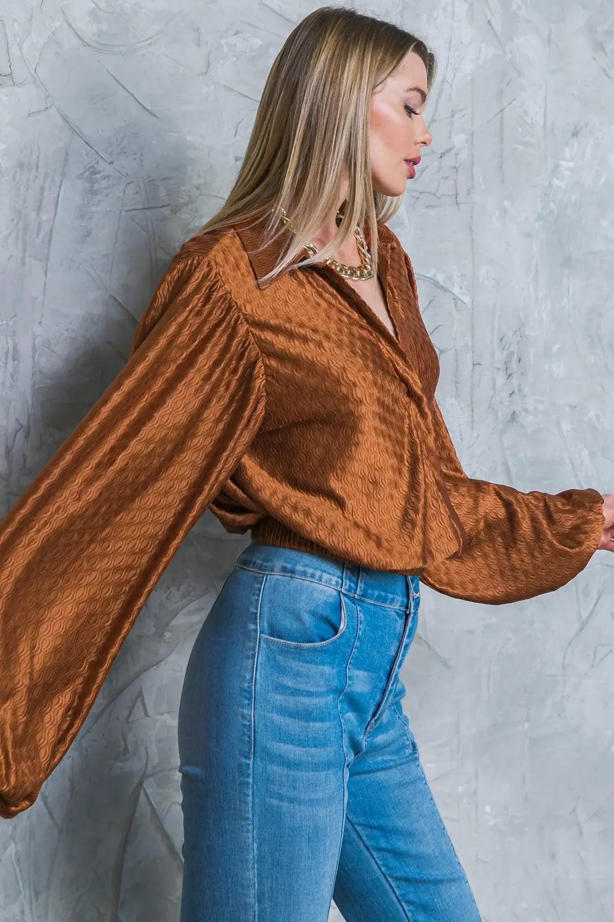 REGAL ROMANCE WOVEN TOP - Flying Tomato - Flyclothing LLC